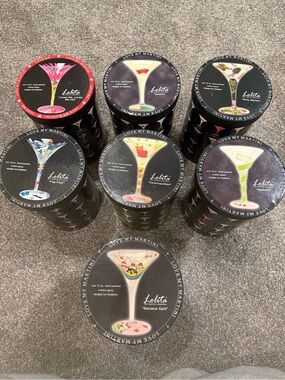 Lolita Hand-Painted Martini Glasses – Multicolor Set